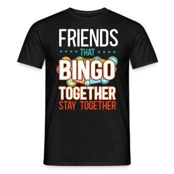 Bingo Player Friends Buddies - Männer T-Shirt - Schwarz - Vorne - AI Model Male 178 light (178cm)