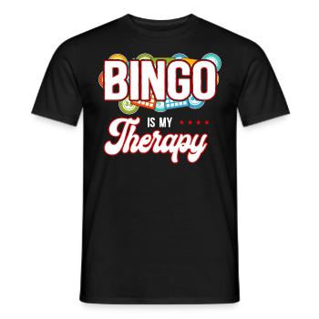 Le bingo est ma thérapie - T-shirt homme - noir - Devant - AI Model Male 178 light (178cm)