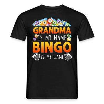 Joueur de bingo Grand-mère Grand-mère est mon - T-shirt homme - noir - Devant - AI Model Male 178 light (178cm)