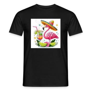 Cinco de Mayo Flamingo - T-shirt homme - noir - Devant - AI Model Male 178 light (178cm)