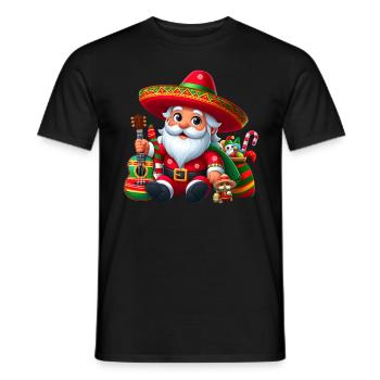 Père Noël du Cinco de Mayo - T-shirt homme - noir - Devant - AI Model Male 178 light (178cm)