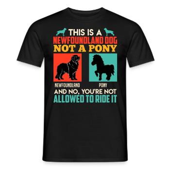Newfoundland NO PONY Funny Newfoundland - Men's T-Shirt - black - Front - AI Model Male 178 light (178cm)