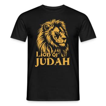 Löwe von Juda Jesus Christus Christ Lion de Juda - T-shirt homme - noir - Devant - AI Model Male 178 light (178cm)