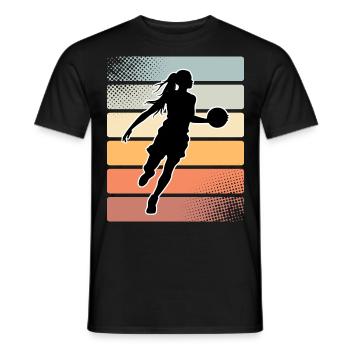 Basketball Basketballerin Frauen Basketball - Männer T-Shirt - Schwarz - Vorne - AI Model Male 178 light (178cm)