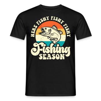 Pêcheurs à la ligne - T-shirt homme - noir - Devant - AI Model Male 178 light (178cm)