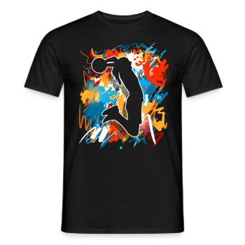 Basketball Basketball Women Basketball - Men's T-Shirt - black - Front - AI Model Male 178 light (178cm)