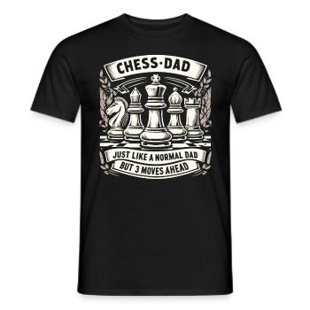 Schachspieler Schach Papa Vater Chess Dad - Männer T-Shirt - Schwarz - Vorne - AI Model Male 178 light (178cm)
