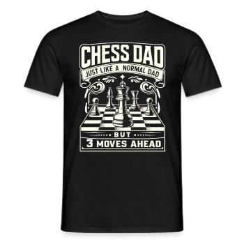 Schachspieler Schach Papa Vater Chess Dad - Männer T-Shirt - Schwarz - Vorne - AI Model Male 178 light (178cm)
