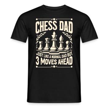 Schachspieler Schach Papa Vater Chess Dad - Männer T-Shirt - Schwarz - Vorne - AI Model Male 178 light (178cm)