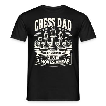 Schachspieler Schach Papa Vater Chess Dad - Männer T-Shirt - Schwarz - Vorne - AI Model Male 178 light (178cm)