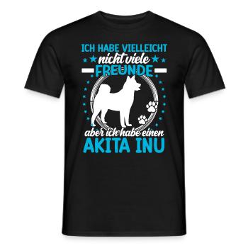 Akita Inu est mon ami japonais Akita Inu - T-shirt homme - noir - Devant - AI Model Male 178 light (178cm)
