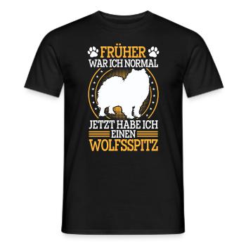 Wolfsspitz war normal Deutscher Wolfsspitz - Männer T-Shirt - Schwarz - Vorne - AI Model Male 178 light (178cm)