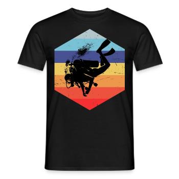 Plongeuse Femme Plongée Plongée Homme Plongeur - T-shirt homme - noir - Devant - AI Model Male 178 light (178cm)