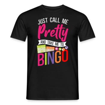 Fille de joueur de bingo Appelez-moi - T-shirt homme - noir - Devant - AI Model Male 178 light (178cm)