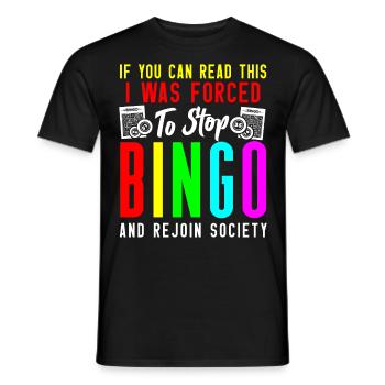 Bingo Player If You Can Read This - Men's T-Shirt - black - Front - AI Model Male 178 light (178cm)