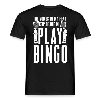 Bingospeler: de stemmen in mijn hoofd - Heren T-shirt - zwart - Voor - AI Model Male 178 light (178cm)