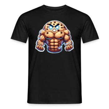 Muscular Cookie - Men's T-Shirt - black - Front - AI Model Male 178 light (178cm)
