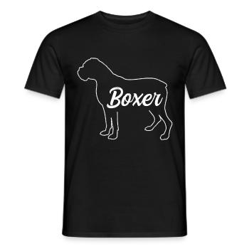 German Boxer Dog Owner BOXER Dog - Men's T-Shirt - black - Front - AI Model Male 178 light (178cm)