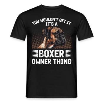 Boxeur allemand VOUS NE COMPRENDRIEZ PAS BOXER - T-shirt homme - noir - Devant - AI Model Male 178 light (178cm)