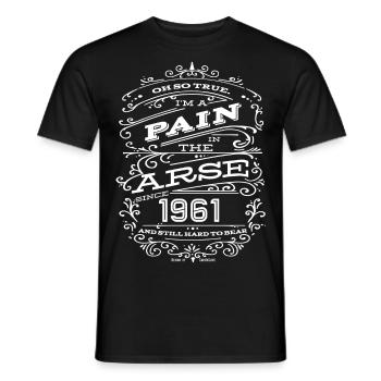 Hillarious Funny Birthday Shirt 1961 Weiße Ausgabe - Männer T-Shirt - Schwarz - Vorne - AI Model Male 178 light (178cm)