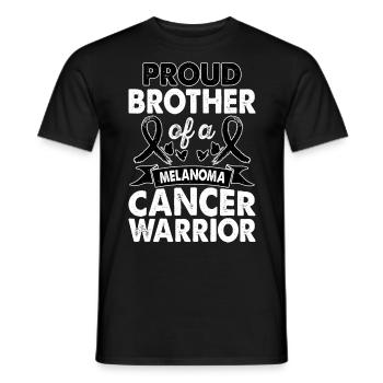Brother Of Melanoma Cancer Warrior Awareness Black - Männer T-Shirt - Schwarz - Vorne - AI Model Male 178 light (178cm)