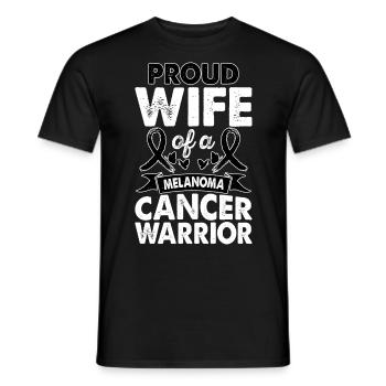 Wife Of Melanoma Cancer Warrior Awareness Black - Männer T-Shirt - Schwarz - Vorne - AI Model Male 178 light (178cm)