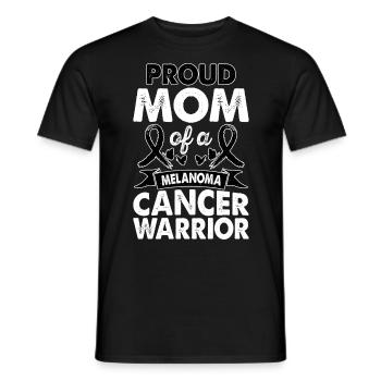 Mom Of Melanoma Cancer Warrior Awareness Month - Men's T-Shirt - black - Front - AI Model Male 178 light (178cm)