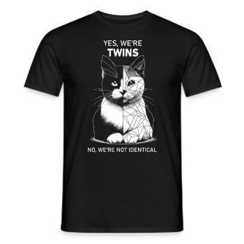 Yes We Are Twins No Were Not Identical - Men's T-Shirt - black - Front - AI Model Male 178 light (178cm)