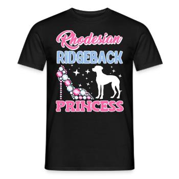 RHODESIAN RIDGEBACK PRINCESS Ridgeback Owner - Men's T-Shirt - black - Front - AI Model Male 178 light (178cm)