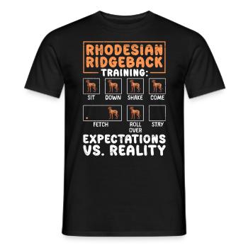 RHODESIAN RIDGEBACK TRAINING Lustiges Ridgeback - Männer T-Shirt - Schwarz - Vorne - AI Model Male 178 light (178cm)