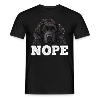 Newfoundland NOPE Newfie Dog Owner Funny - Men's T-Shirt - black - Front - AI Model Male 178 light (178cm)