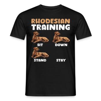 RHODESIAN RIDGEBACK TRAINING Lustiges Ridgeback - Männer T-Shirt - Schwarz - Vorne - AI Model Male 178 light (178cm)
