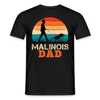 Belgian Malinois Father Belgian Shepherd - Men's T-Shirt - black - Front - AI Model Male 178 light (178cm)