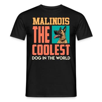 Malinois Der COOLSTE HUND DER WELT Belgischer - Männer T-Shirt - Schwarz - Vorne - AI Model Male 178 light (178cm)