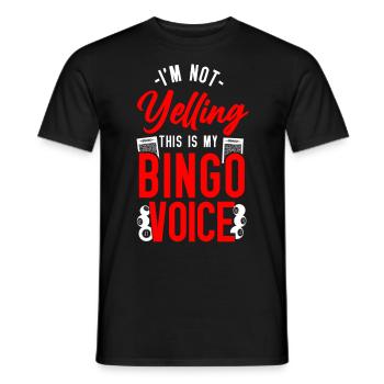 Bingo Player I'm Not Yelling This - Men's T-Shirt - black - Front - AI Model Male 178 light (178cm)