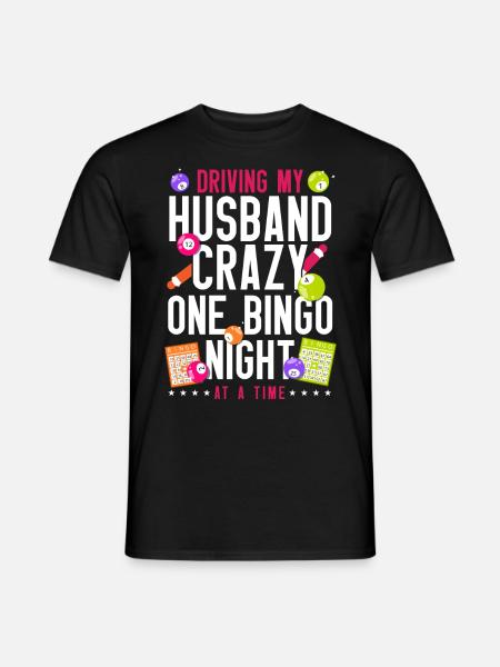 Bingo Player Husband Wife Driving - Men's T-Shirt - black
