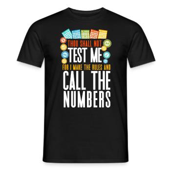 Bingo Player Bingo Caller Thou - Men's T-Shirt - black - Front - AI Model Male 178 light (178cm)
