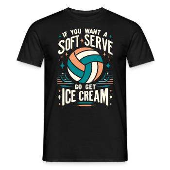 volley-ball, joueurs de volley-ball drôles, joueurs de volley-ball - T-shirt homme - noir - Devant - AI Model Male 178 light (178cm)