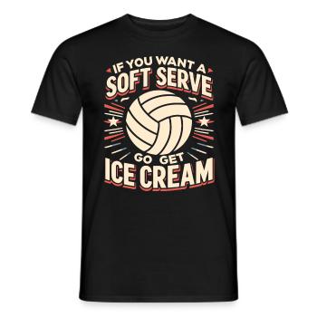 volley-ball, joueurs de volley-ball drôles, joueurs de volley-ball - T-shirt homme - noir - Devant - AI Model Male 178 light (178cm)