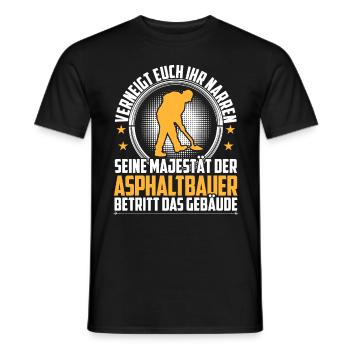 Le constructeur d’asphalte s’incline devant vous constructeur de routes - T-shirt homme - noir - Devant - AI Model Male 178 light (178cm)