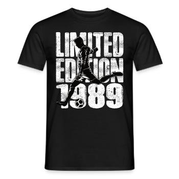 Édition limitée 1989 Édition limitée Football - T-shirt homme - noir - Devant - AI Model Male 178 light (178cm)