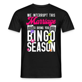 Bingo Player Husband Wife Marriage - Männer T-Shirt - Schwarz - Vorne - AI Model Male 178 light (178cm)