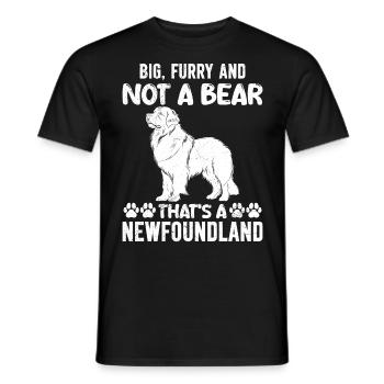 Newfie GROS POILU ET PAS UN OURS C’EST UN - T-shirt homme - noir - Devant - AI Model Male 178 light (178cm)
