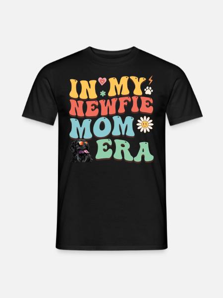 Neufundländer Hunde ENDLICH EINE NEWFIE MAMA - Männer T-Shirt - Schwarz