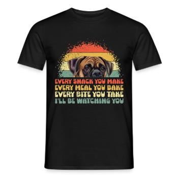 Boxer allemand drôle CHAQUE COLLATION QUE VOUS FAITES Boxer - T-shirt homme - noir - Devant - AI Model Male 178 light (178cm)
