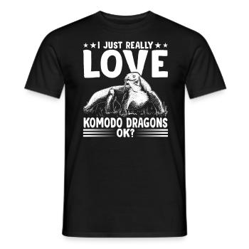 Liebe Komodowaran-besitzer, Wildtiere, Komodowaran - Männer T-Shirt - Schwarz - Vorne - AI Model Male 178 light (178cm)