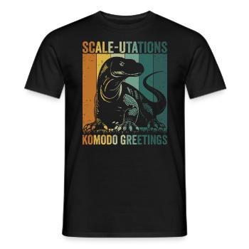 Scale-utations Komodowaran-besitzer Wildtiere - Männer T-Shirt - Schwarz - Vorne - AI Model Male 178 light (178cm)
