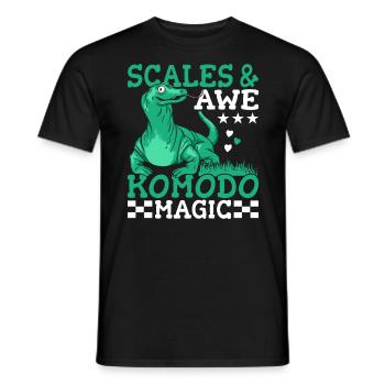 Hangar Komodo Dragon propriétaire faune - T-shirt homme - noir - Devant - AI Model Male 178 light (178cm)