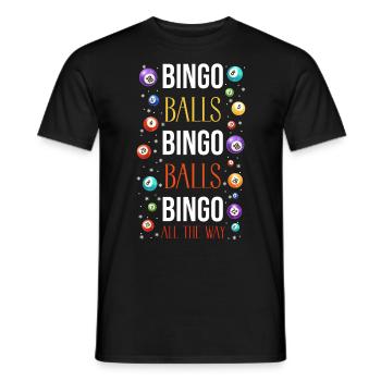 Boules de bingo de Noël pour joueur de bingo - T-shirt homme - noir - Devant - AI Model Male 178 light (178cm)