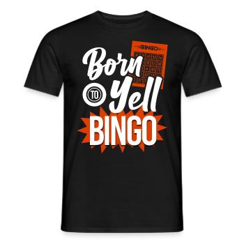 Bingo Player Born To Yell Bingo - Männer T-Shirt - Schwarz - Vorne - AI Model Male 178 light (178cm)